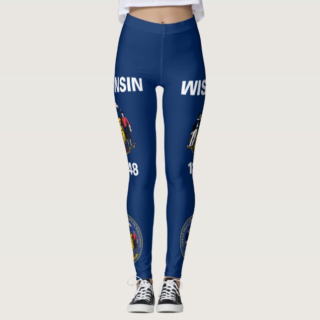 Leggings Drapeau du Wisconsin (Devant)