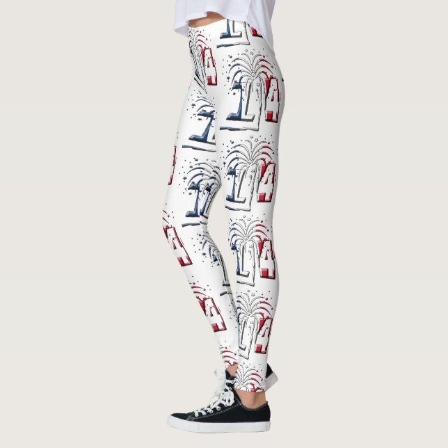 Leggings Drapeau Français Juillet 14 Quatorze Juillet 14 (Gauche)