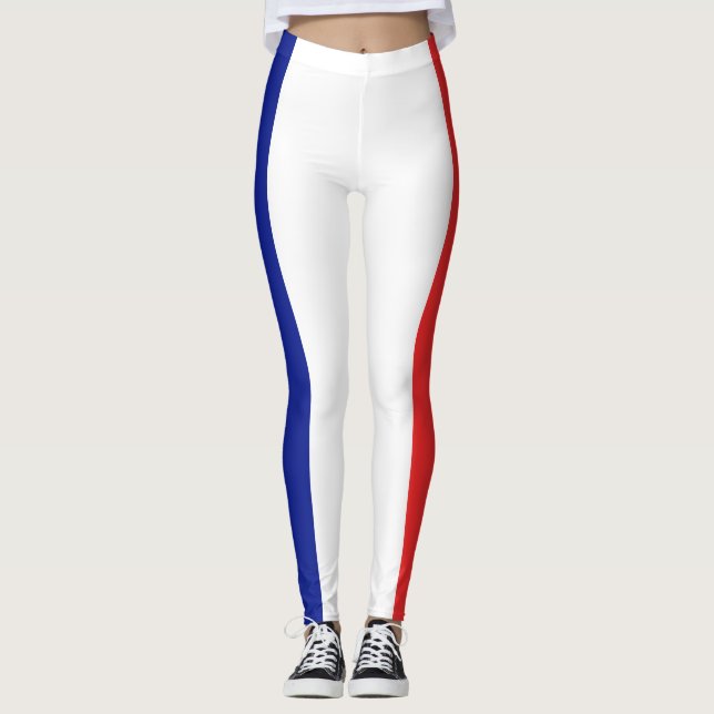 Leggings Drapeau français Tricolore (Devant)