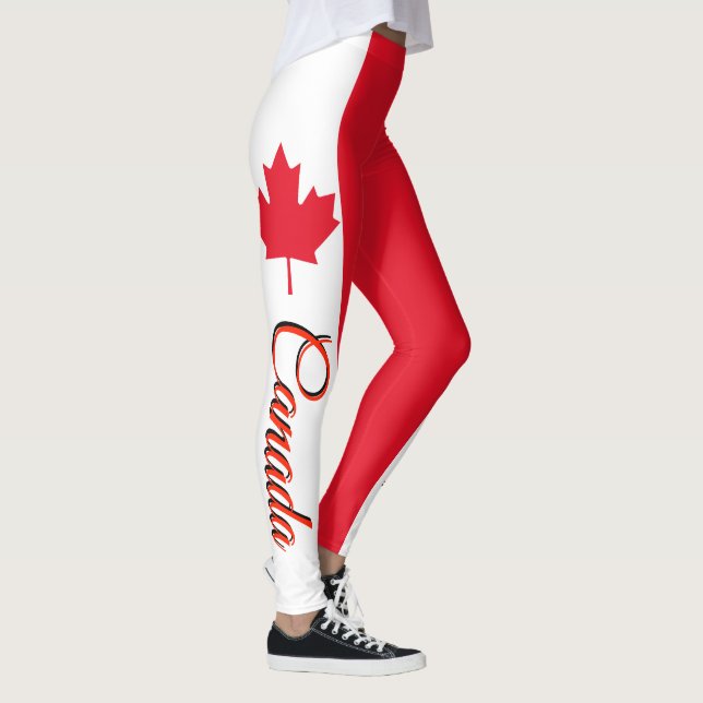 Leggings Drapeau impressionnant de Canadien du Canada (Droite)