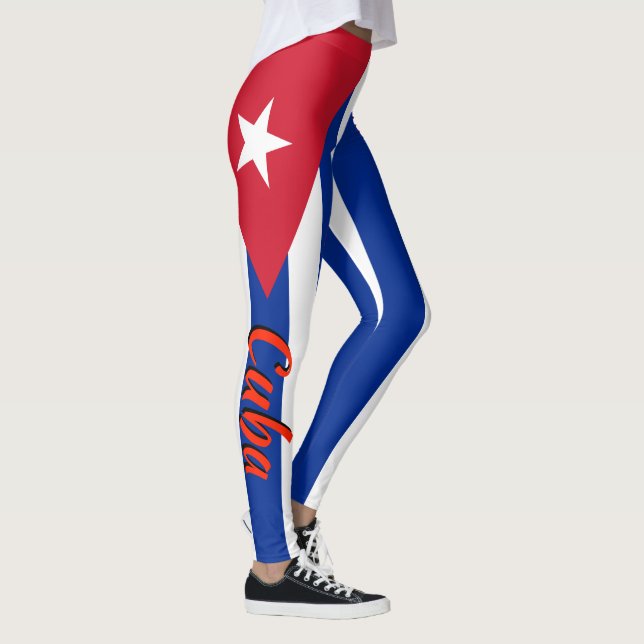 Leggings Drapeau impressionnant de Cubain du Cuba (Droite)