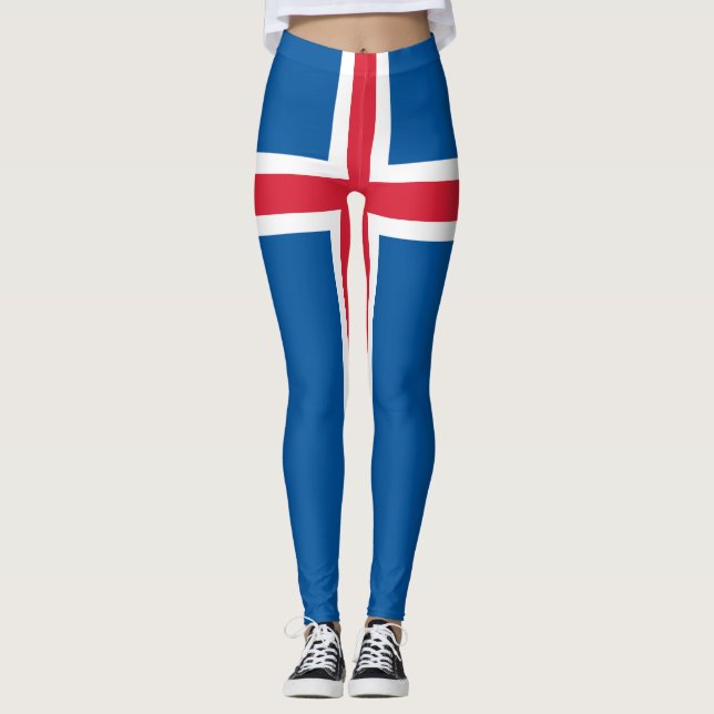 Leggings Drapeau Islande (Devant)
