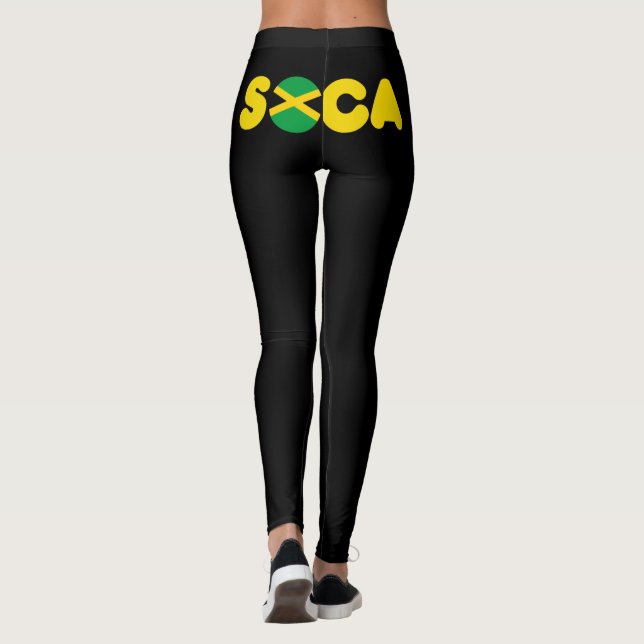 Leggings Drapeau jamaïcain Soca (Dos)