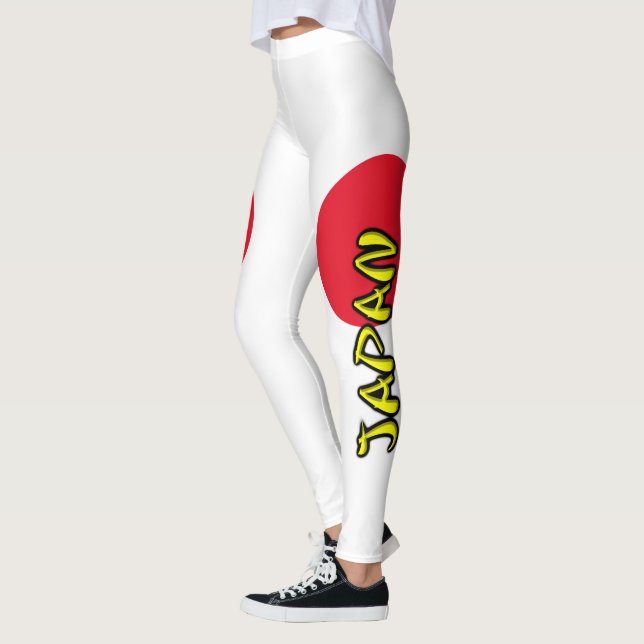 Leggings Drapeau Japonais Affirmation Audacieuse (Gauche)