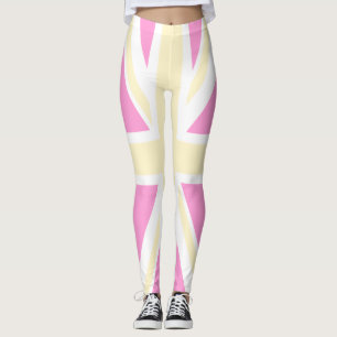 Leggings Drapeau jaune et rose du Royaume-Uni/Union Jack