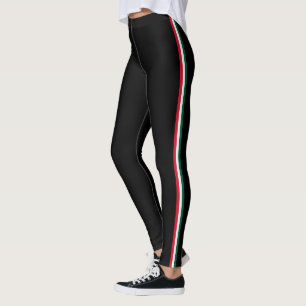 Leggings Drapeau mexicain couleur bande de logo féminin