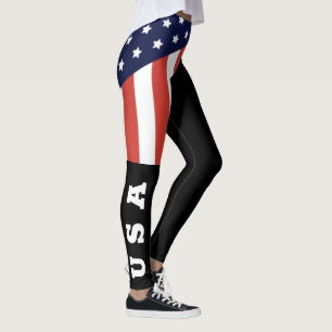 Leggings Drapeau noir américain Cool