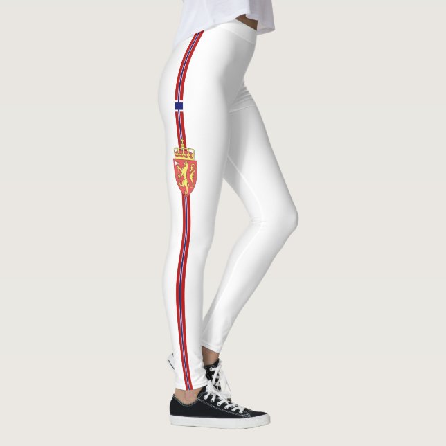 Leggings Drapeau norvégien et armoiries (Droite)