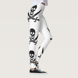 Leggings Drapeau pirate crâne épées croisées
