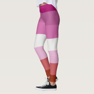 Leggings Drapeau rose rouge Pride lesbienne