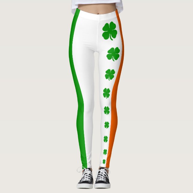 Leggings Drapeau Shamrock [Irish Pride] (Devant)