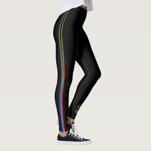 Leggings drapeau sud-africain rayé