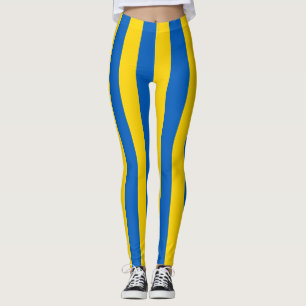 Leggings Drapeau ukrainien (Ukraine) Légendes rayées