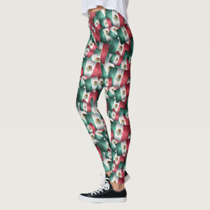 Leggings Drapeaux mexicains en détresse