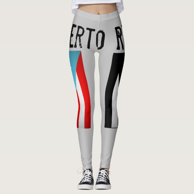 Leggings Drapeaux portoricains  (Devant)