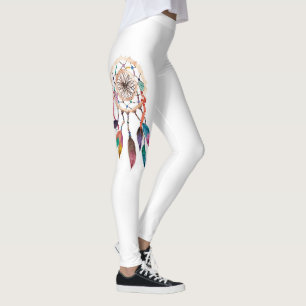 Leggings Dreamcatcher de Bohème en peinture vibrante