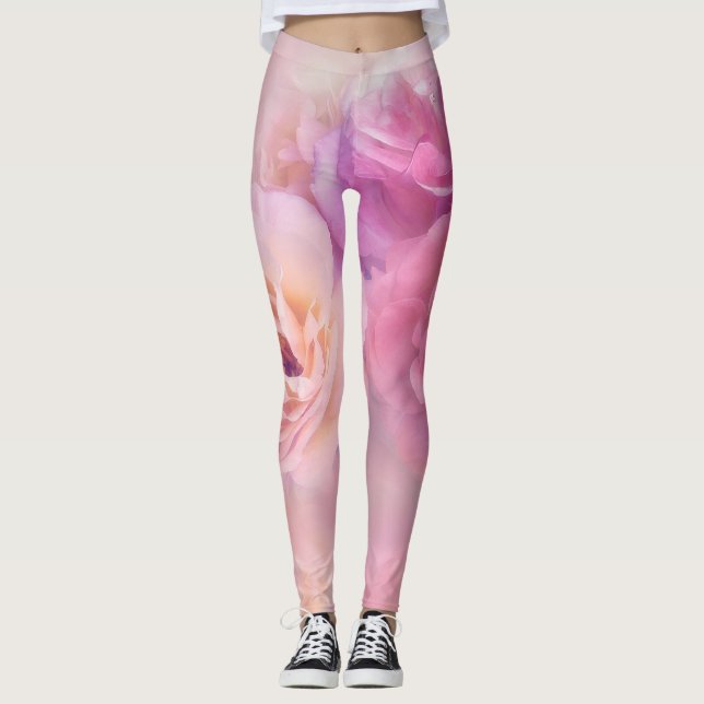 Leggings Dreamy Pastel Roses (Devant)