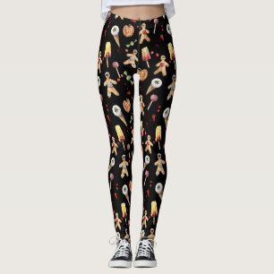 Leggings Drôle Aquarelle Halloween Traitements