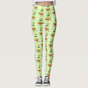 Leggings Drôle carnivore Vénus piège à mouches plante dessi