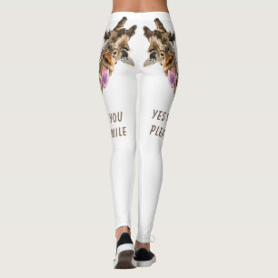 Leggings Drôle de la Girafe hors jeu Wink - Ajouter du tex