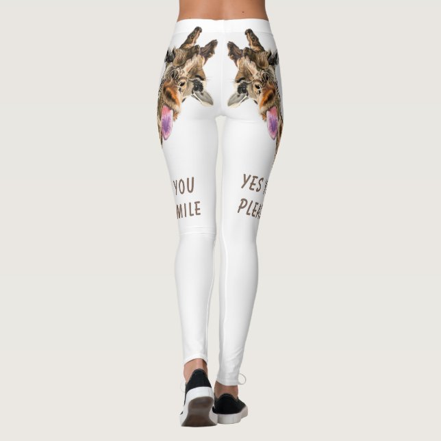 Leggings Drôle de la Girafe hors jeu Wink - Ajouter du text (Dos)