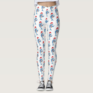 Leggings Drôle dessin animé de requin de Noël