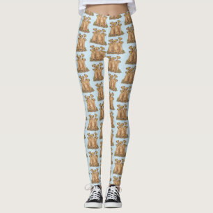 Leggings Drôle dessin de la famille meerkat