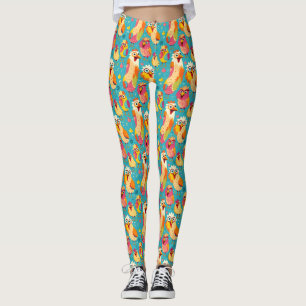 Leggings Drôle dessin humoristique Poulets Abstraits