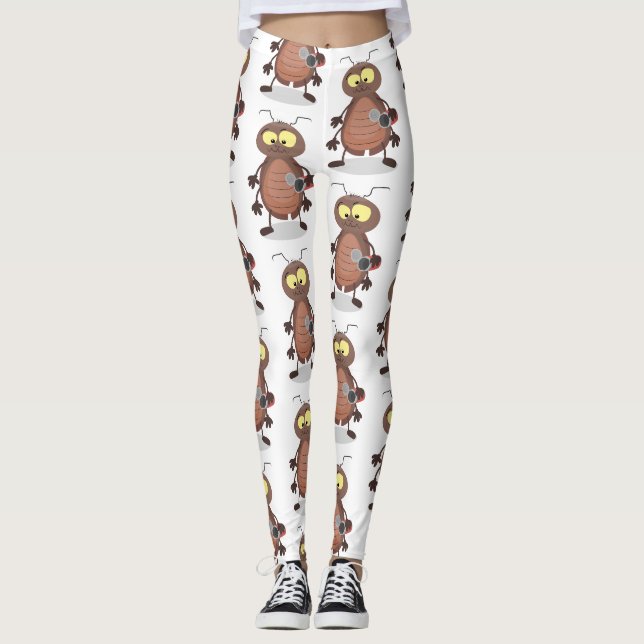 Leggings Drôle drôle de personnage de dessin animé de cafar (Devant)
