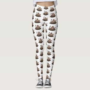 Leggings Drôle gopher de poche creusant dessin dessin de de