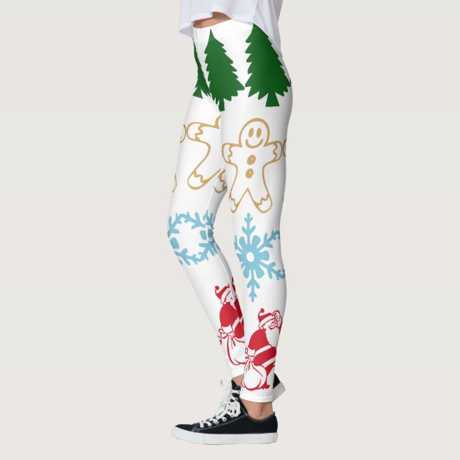 Leggings Drôle mignon Motif de Noël (Gauche)