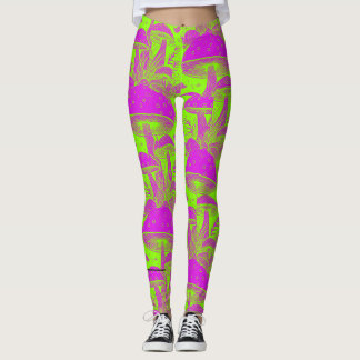 Leggings Drôle psicodelic - Leggins de champignons