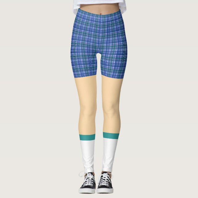 Leggings Drôle shorts en plaid femmes geeks de golf (Devant)