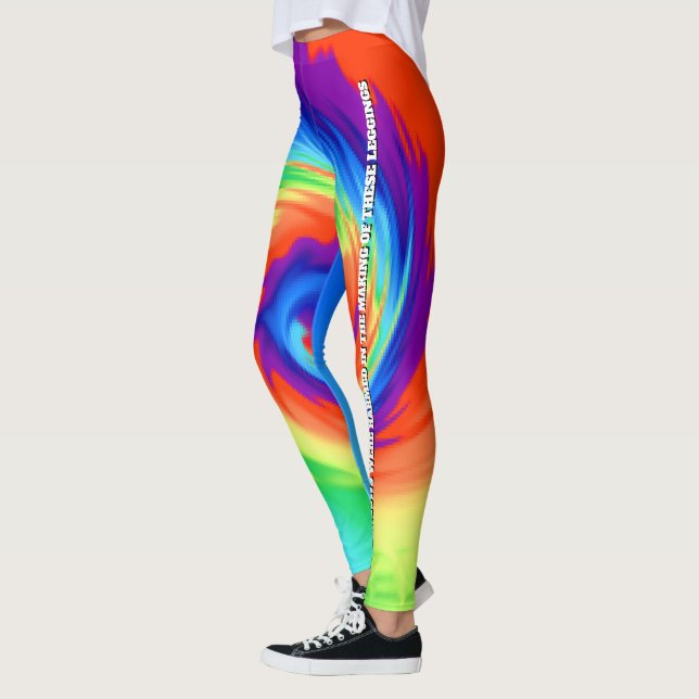 Leggings Drôle TieDye Aucun arc-en-ciel n'a été blessé ... (Gauche)