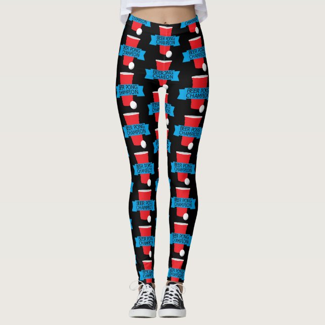 leggings du champion de pong de bière (Devant)