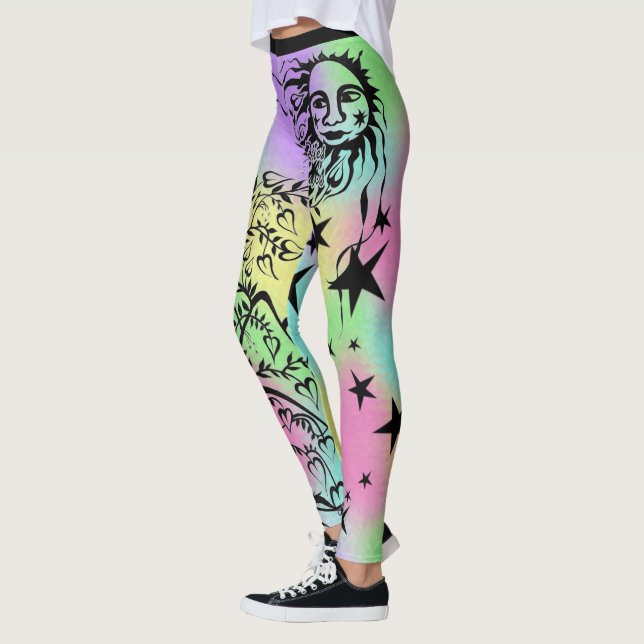 Leggings du concepteur à l'encre de main (Gauche)