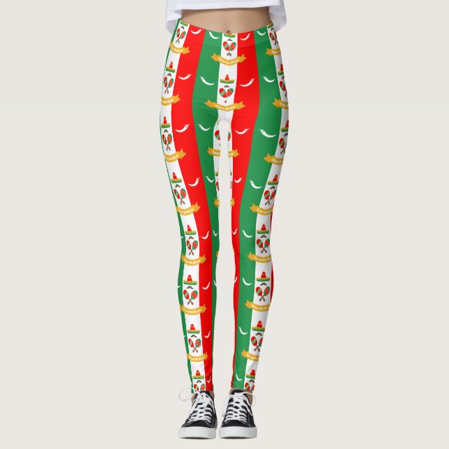 leggings du drapeau cinco de mayo (Devant)