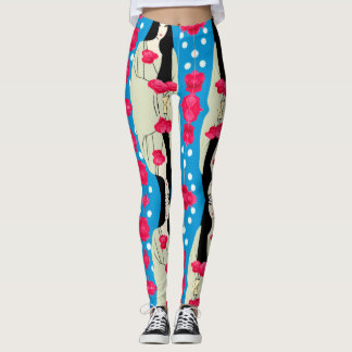 Leggings du jardin rose