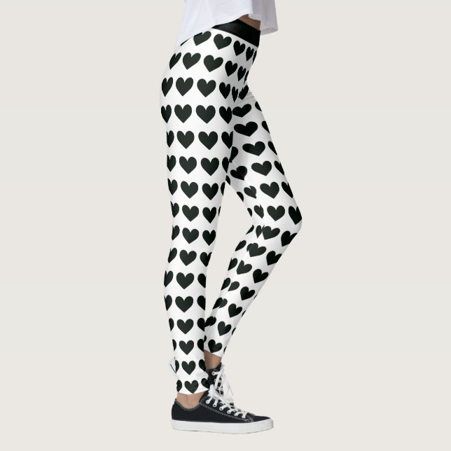 Leggings du Motif du coeur noir (Droite)