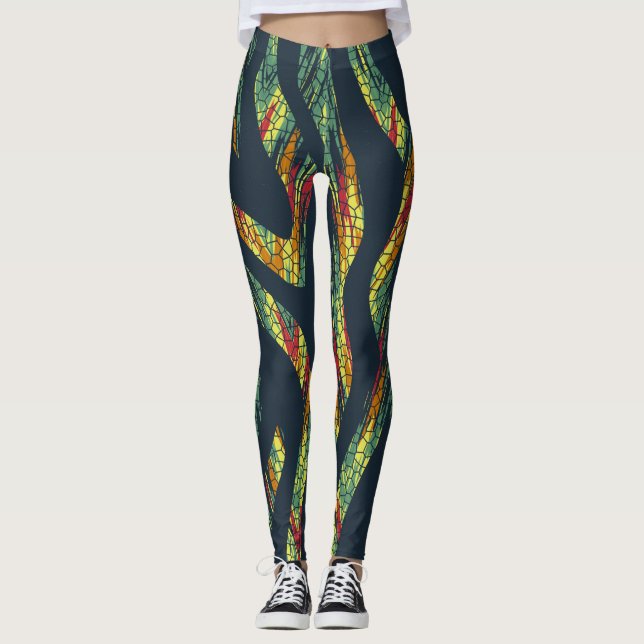 Leggings du serpent Abstrait (Devant)