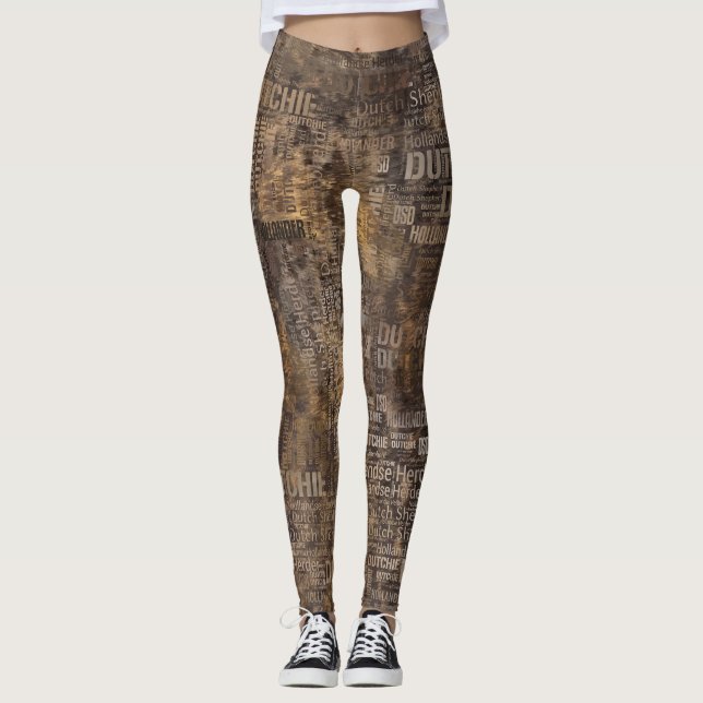 Leggings Dutch Shepherd - Word Art Motif (Devant)