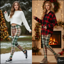 Earthy Brown Green Khaki Flannel Plaid