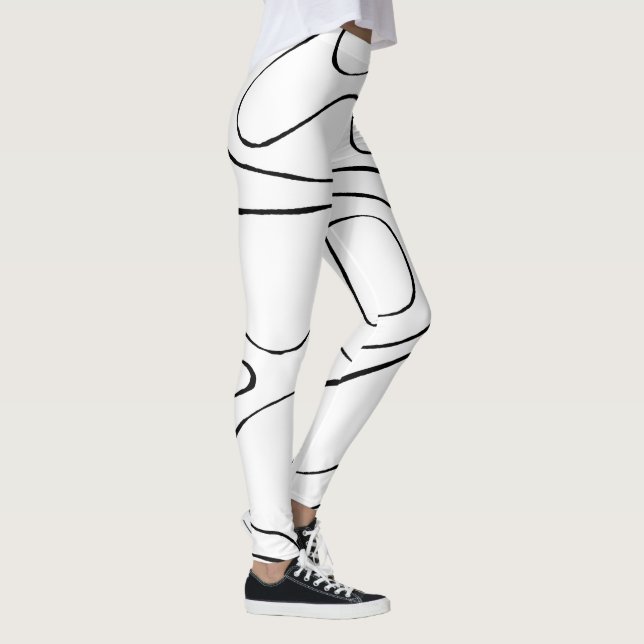 Leggings Ebb et flux 2 - Noir et blanc (Droite)