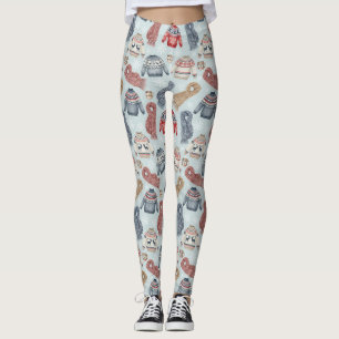 Leggings Écharpes et pulls confortables d'hiver – Aquarelle