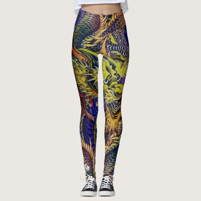 Leggings Échelles de dragon (Devant)