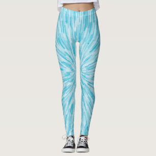 Leggings éclatés du centre bleu