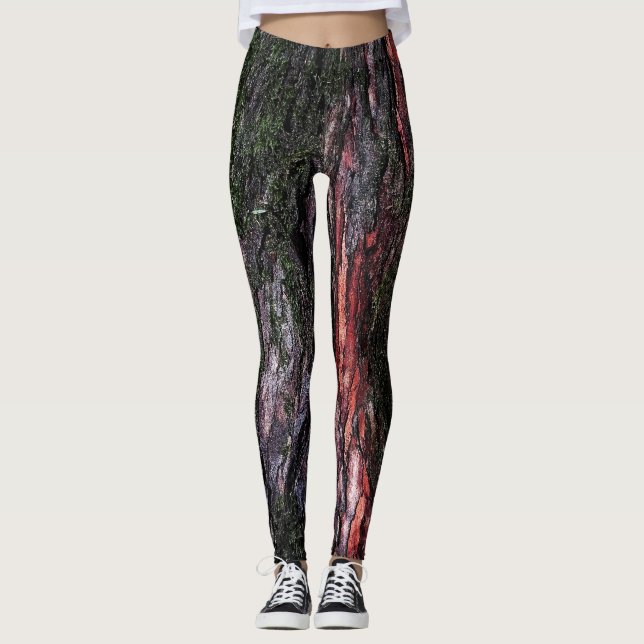 Leggings Écorce de bois mossy roux (Devant)