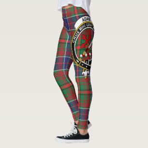 Leggings Ecosse Clan Adam Crest Ancienne Tartan Femmes