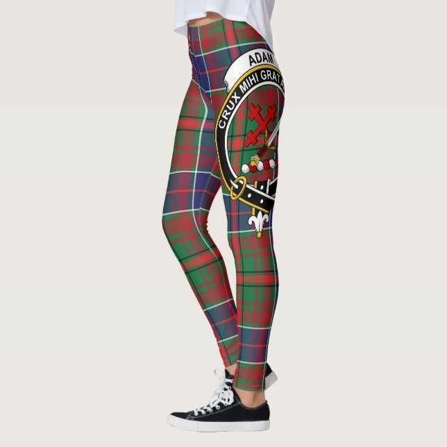 Leggings Ecosse Clan Adam Crest Ancienne Tartan Femmes (Gauche)