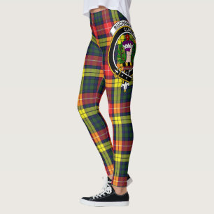 Leggings Ecosse Clan Buchanan Moderne Crest Tartan Femmes